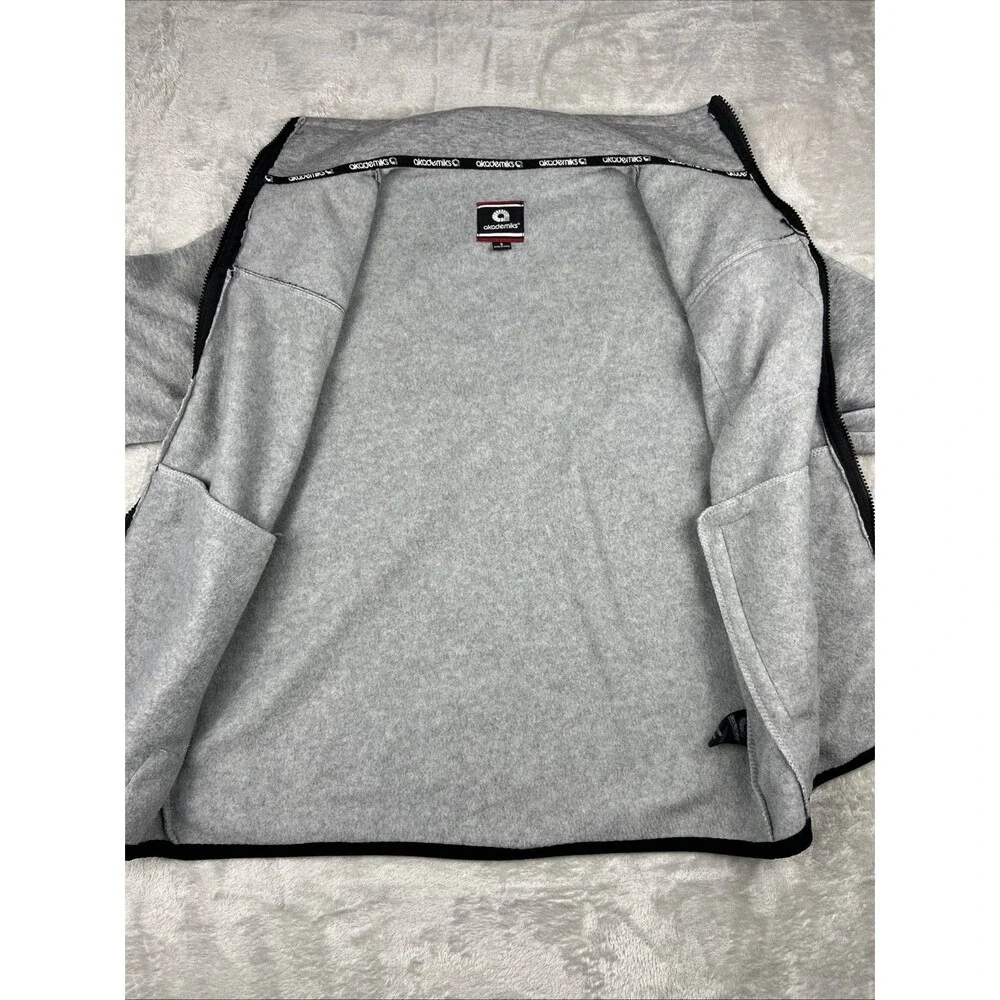 Akademiks Black Gray Fleece Mentality Jeanius Jacket Men’s Size S